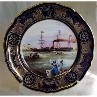 SPODE CUNARD LINE SHIP SERIES – THE AGE OF ROMANCE LIMITED EDITION PLATE – BRITANNIA 1528/2000 